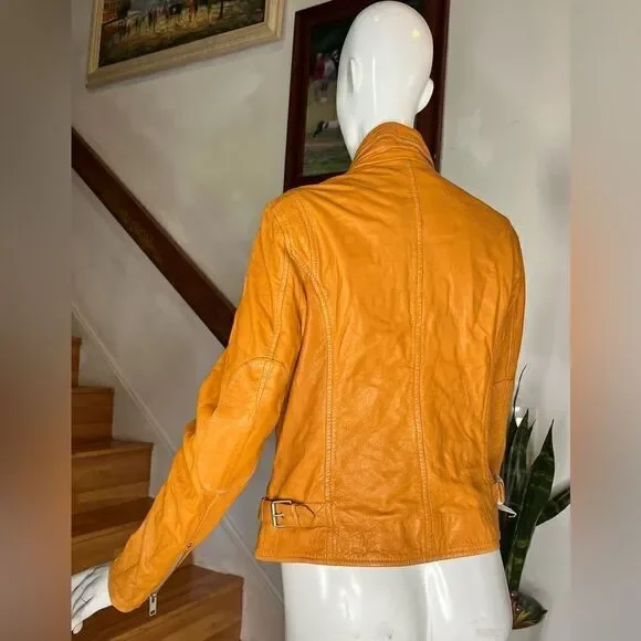 Free People MAURITIUS LEATHER WOMEN'S SOFIA MOTO LEATHER JACKET